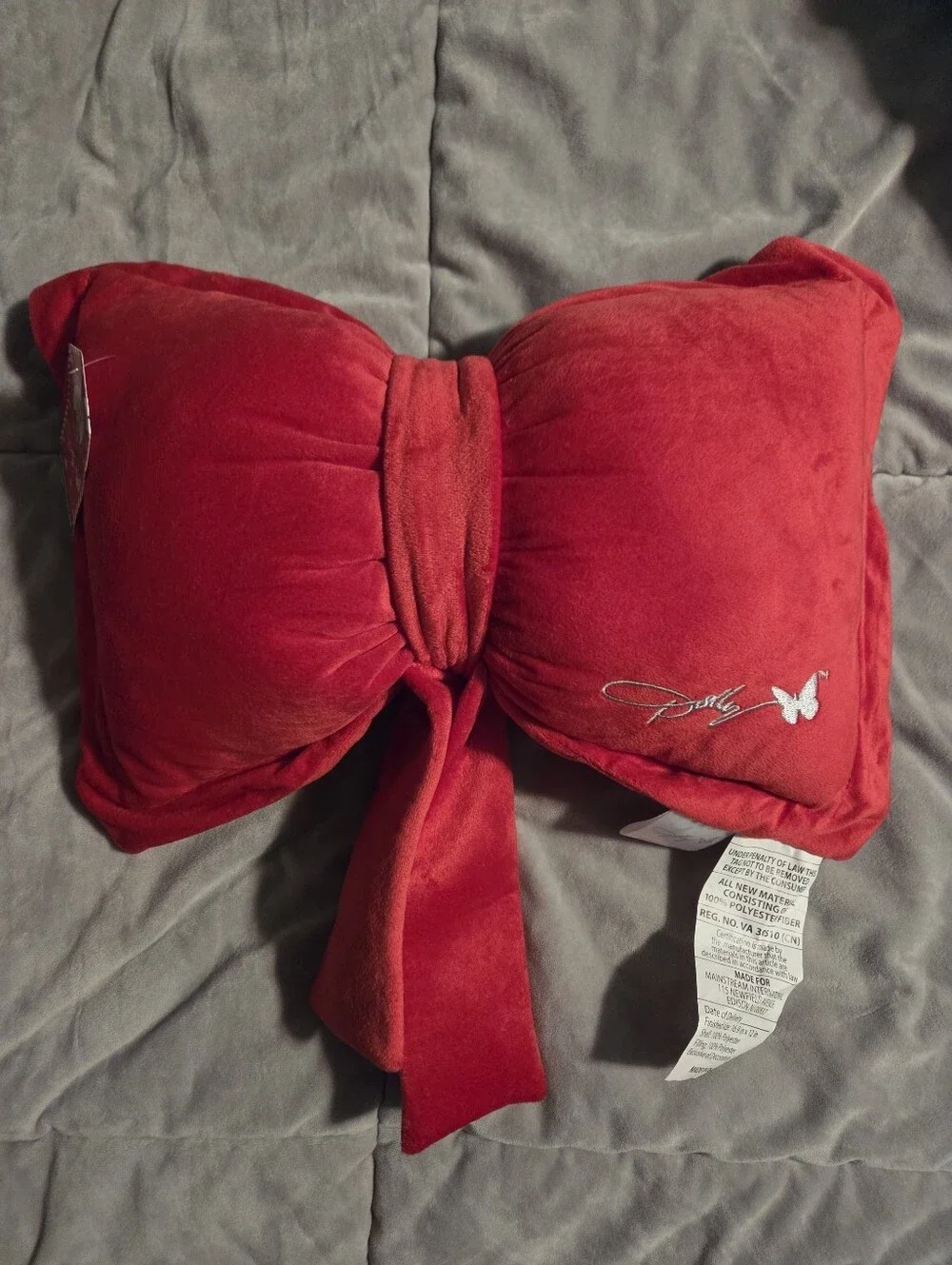 Set of 2 NWT Dolly Parton Christmas Pillows. Peppermint & Red Bow set.